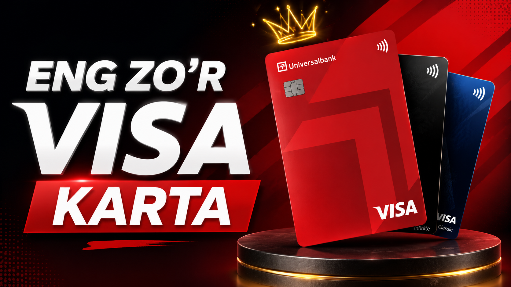 Universalbank VISA Classic — ochish, yetkazish, yillik xizmat bepul, 5% gacha keshbek, Unired orqali zakaz